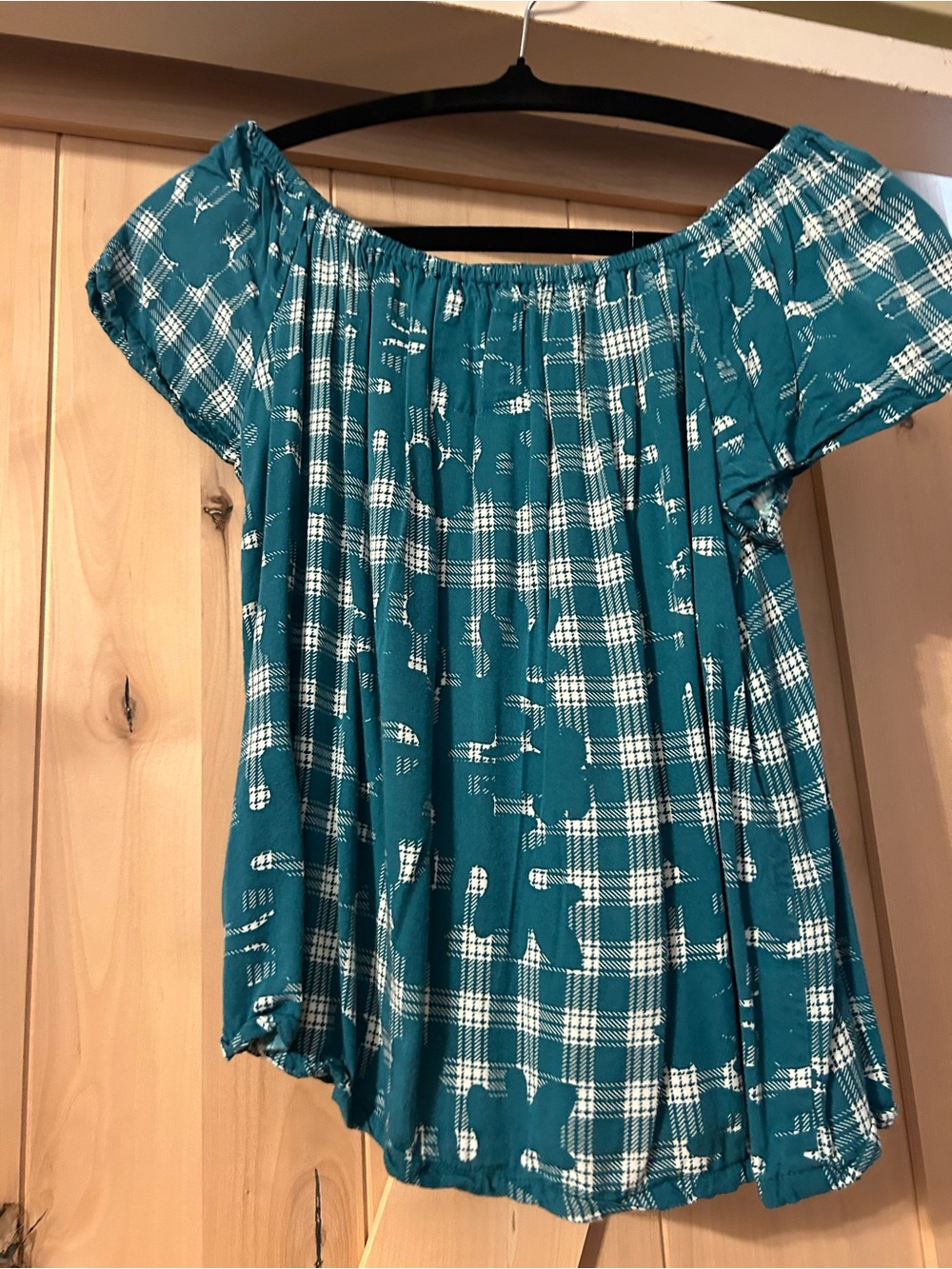 Kiele off the shoulder gingham top - Picture 2 of 3